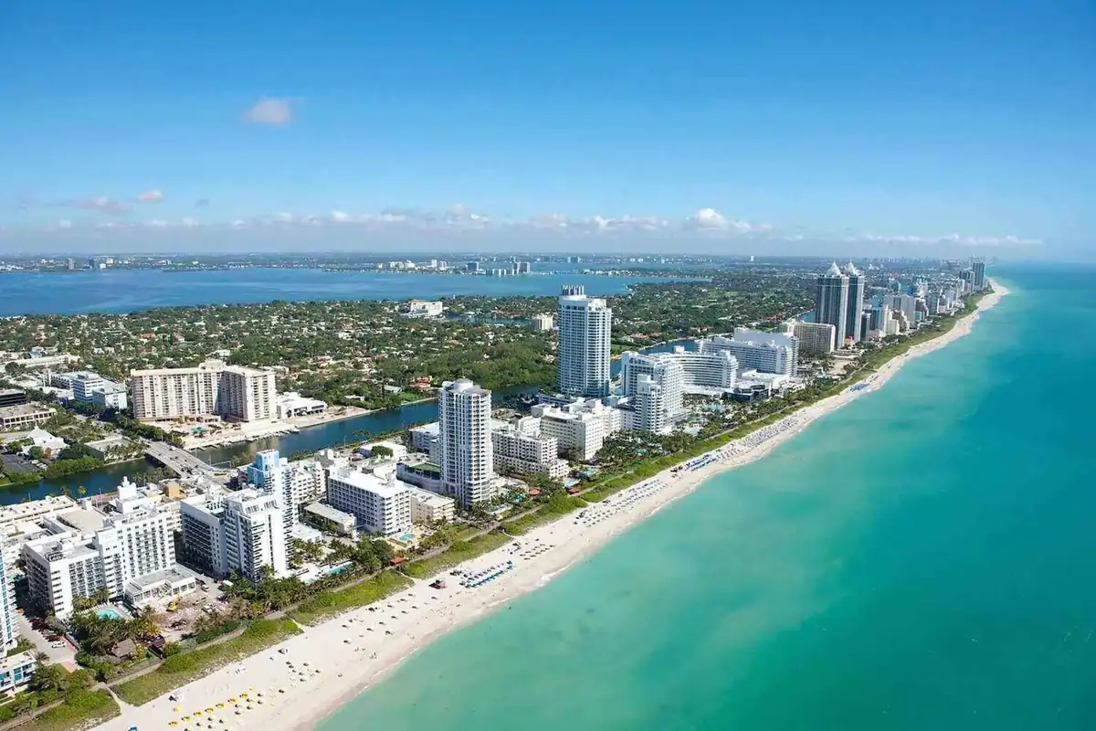 Miami skyline at sunset, reflecting the city's vibrant business growth