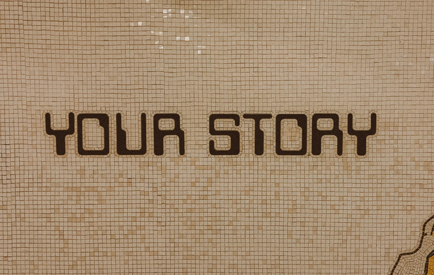A person holding a megaphone with a flowing speech bubble, symbolizing a brand's story
