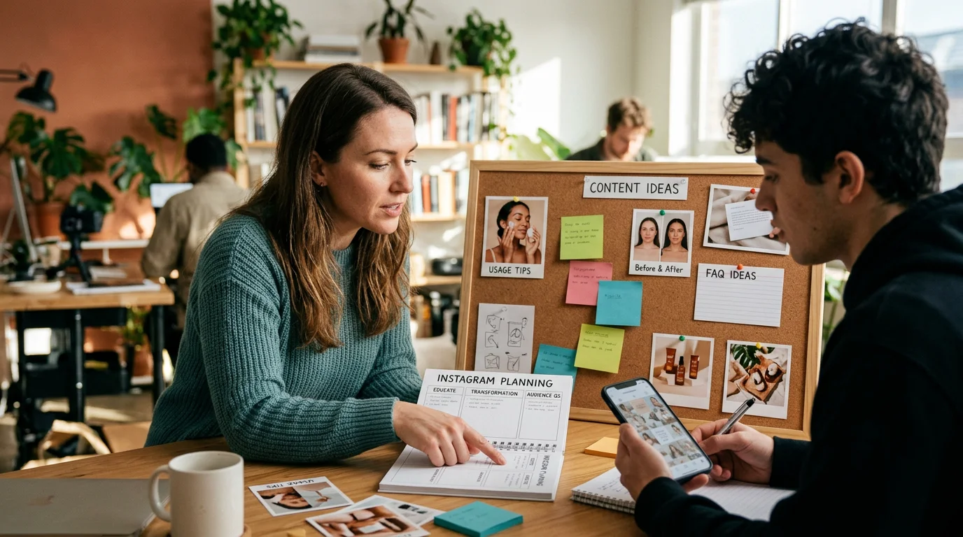 A person capturing creative photos and videos for Instagram marketing ideas