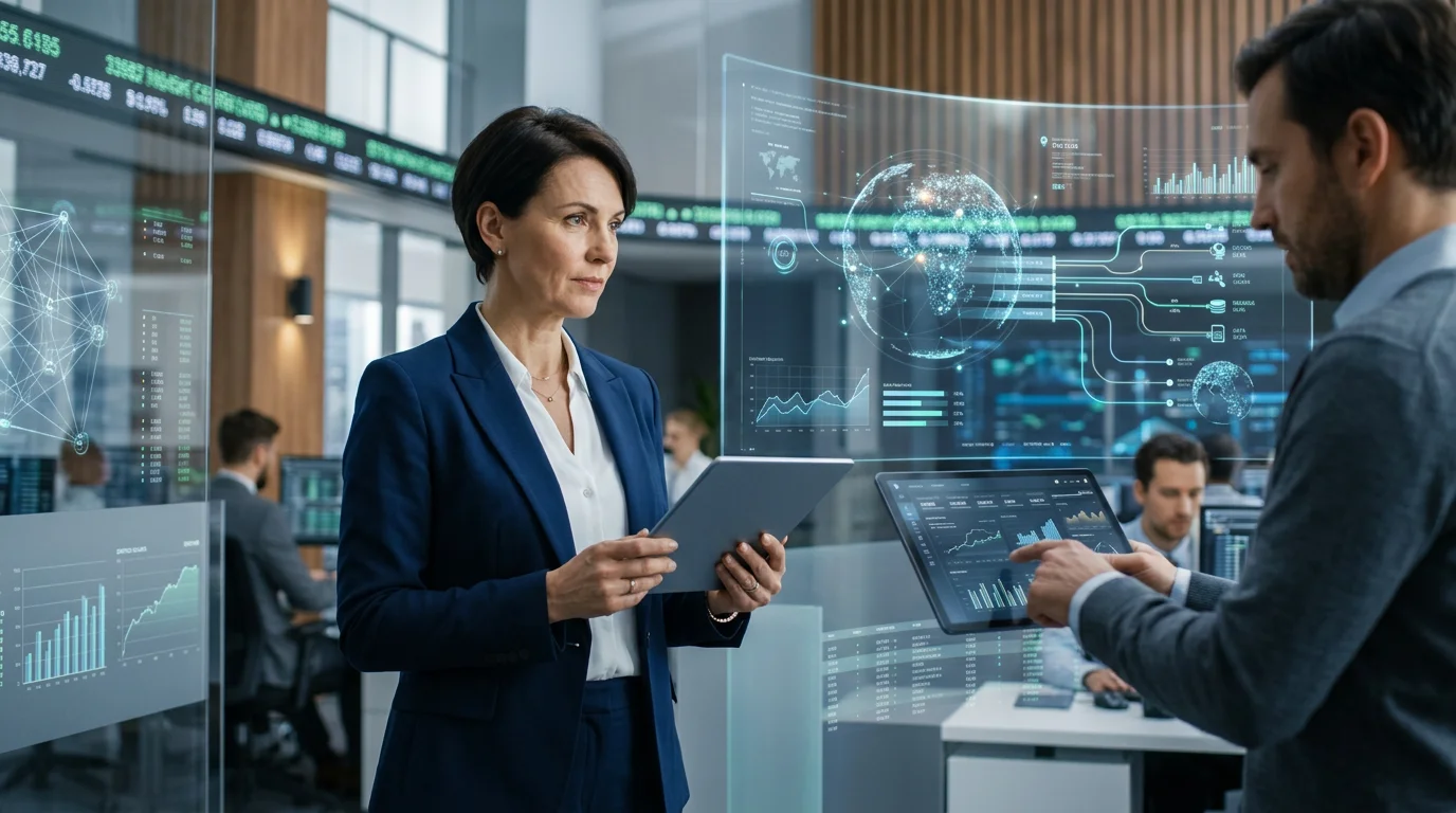 A swirling digital vortex symbolizing the challenges and opportunities of digital transformation