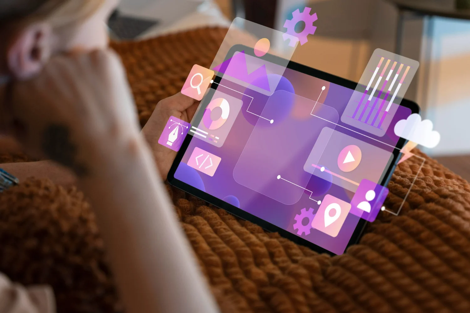 Smartphone screen displays app download data, illustrating successful mobile app marketing strategies