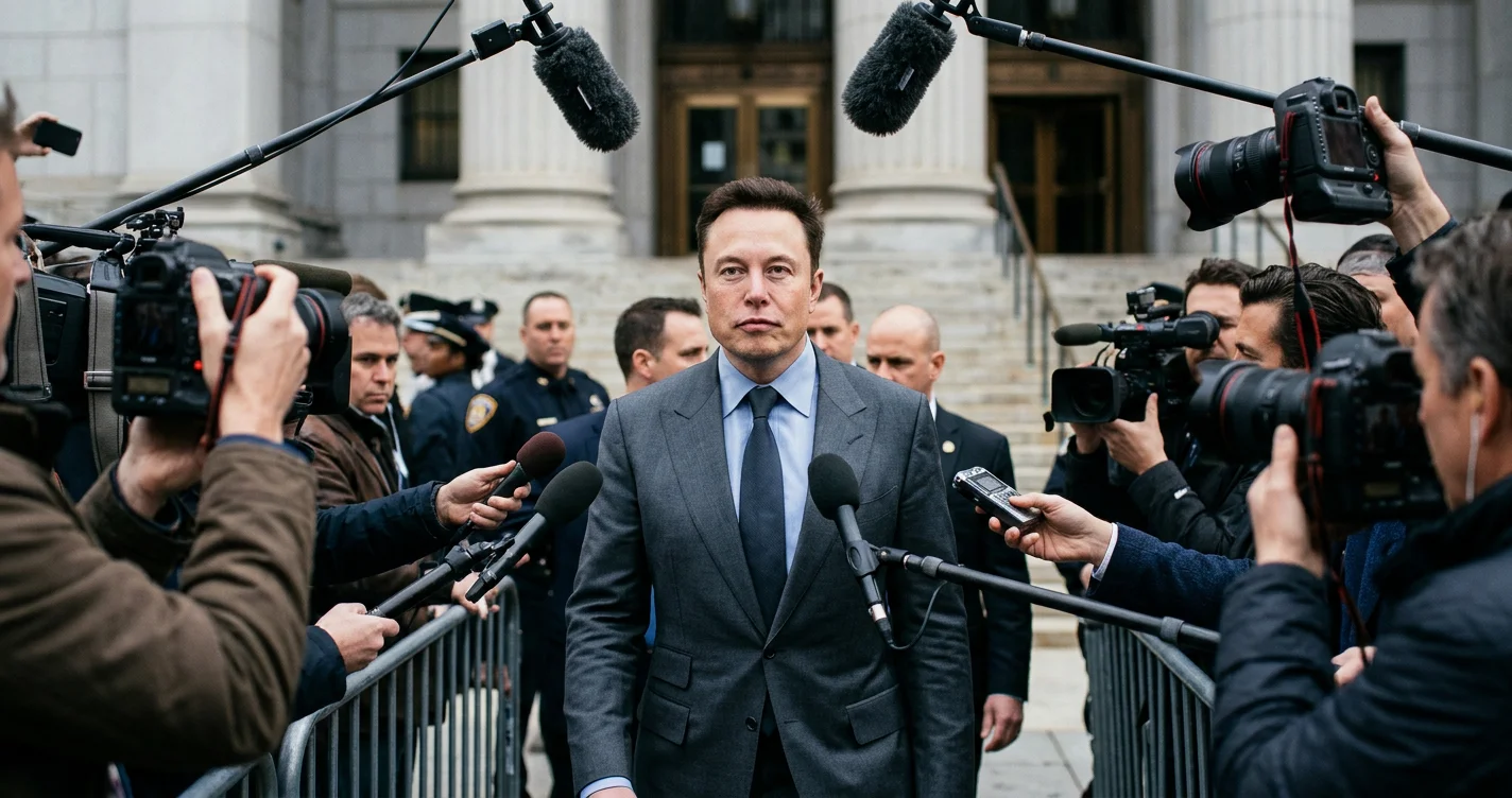 Elon Musk in a courtroom, his infamous tweets about the cave rescuer on trial