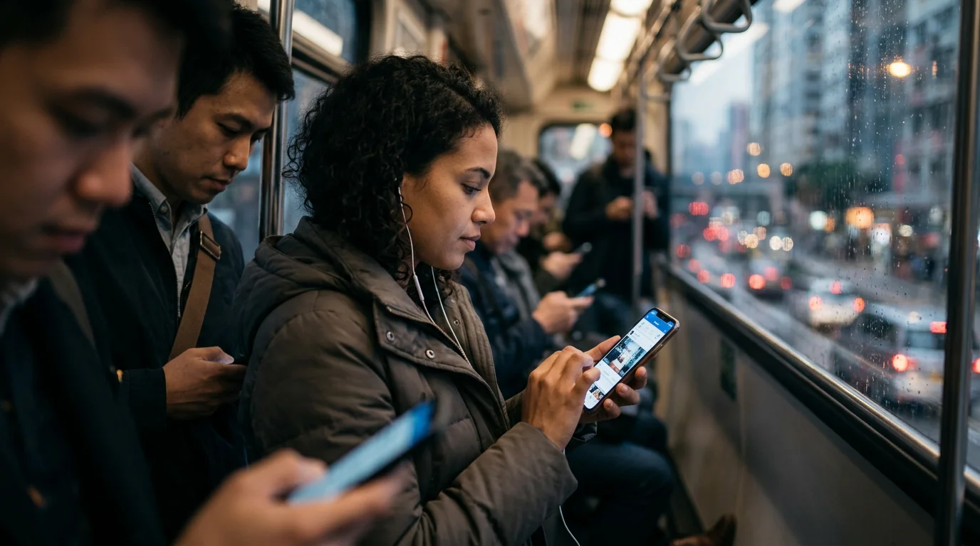Facebook's new mobile ads strategy, shown on a smartphone, targets a changing digital landscape