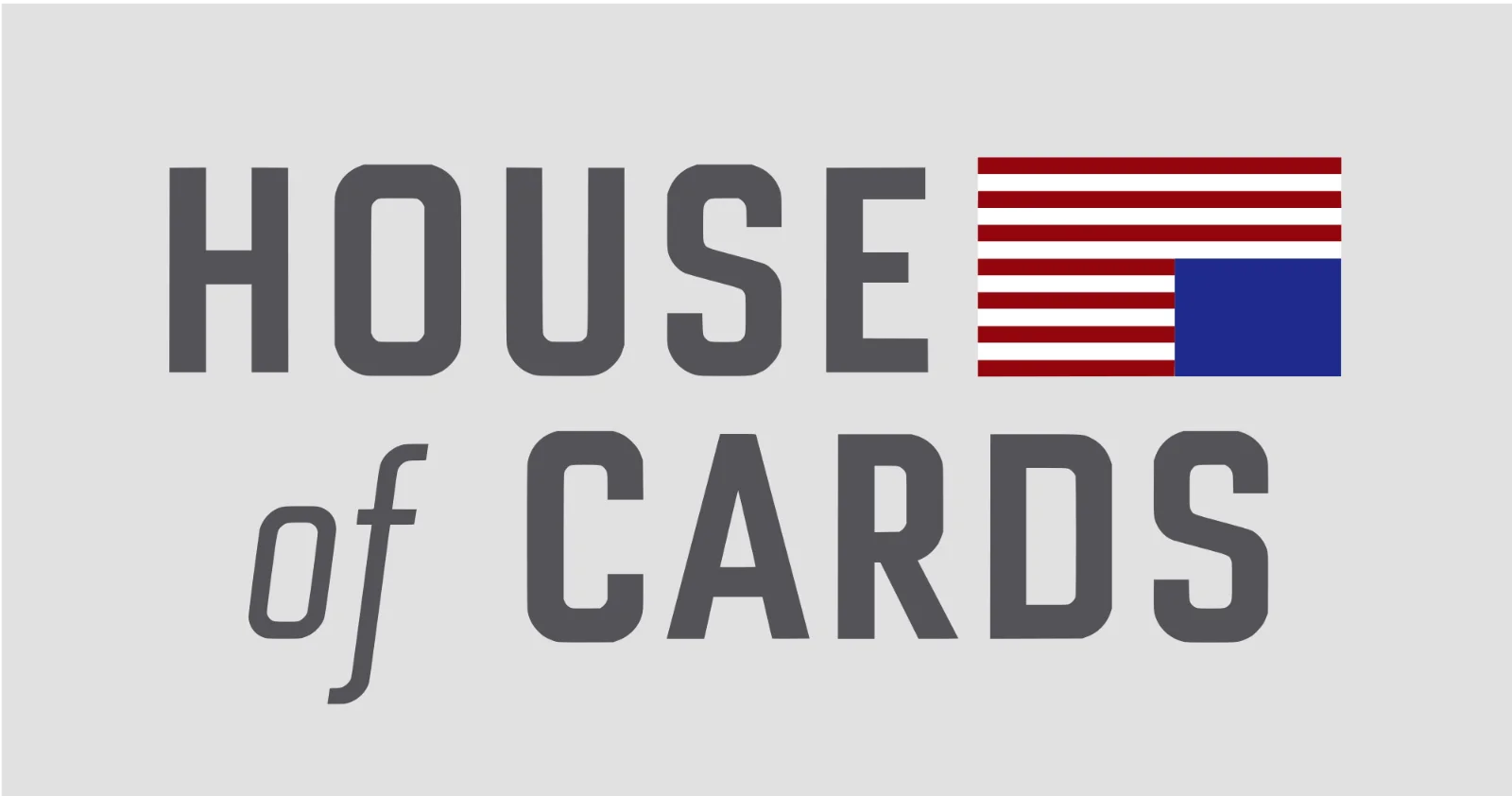 A complex web of playing cards, reflecting the show's intricate political drama