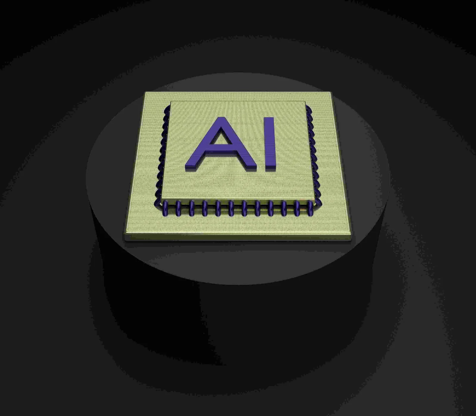 AI-powered defense systems analyzing data, a soldier using a high-tech interface