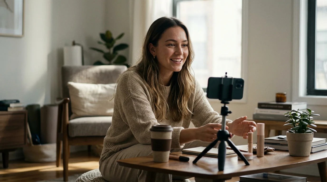 Hands holding phones representing many influencers building online communities and driving sales