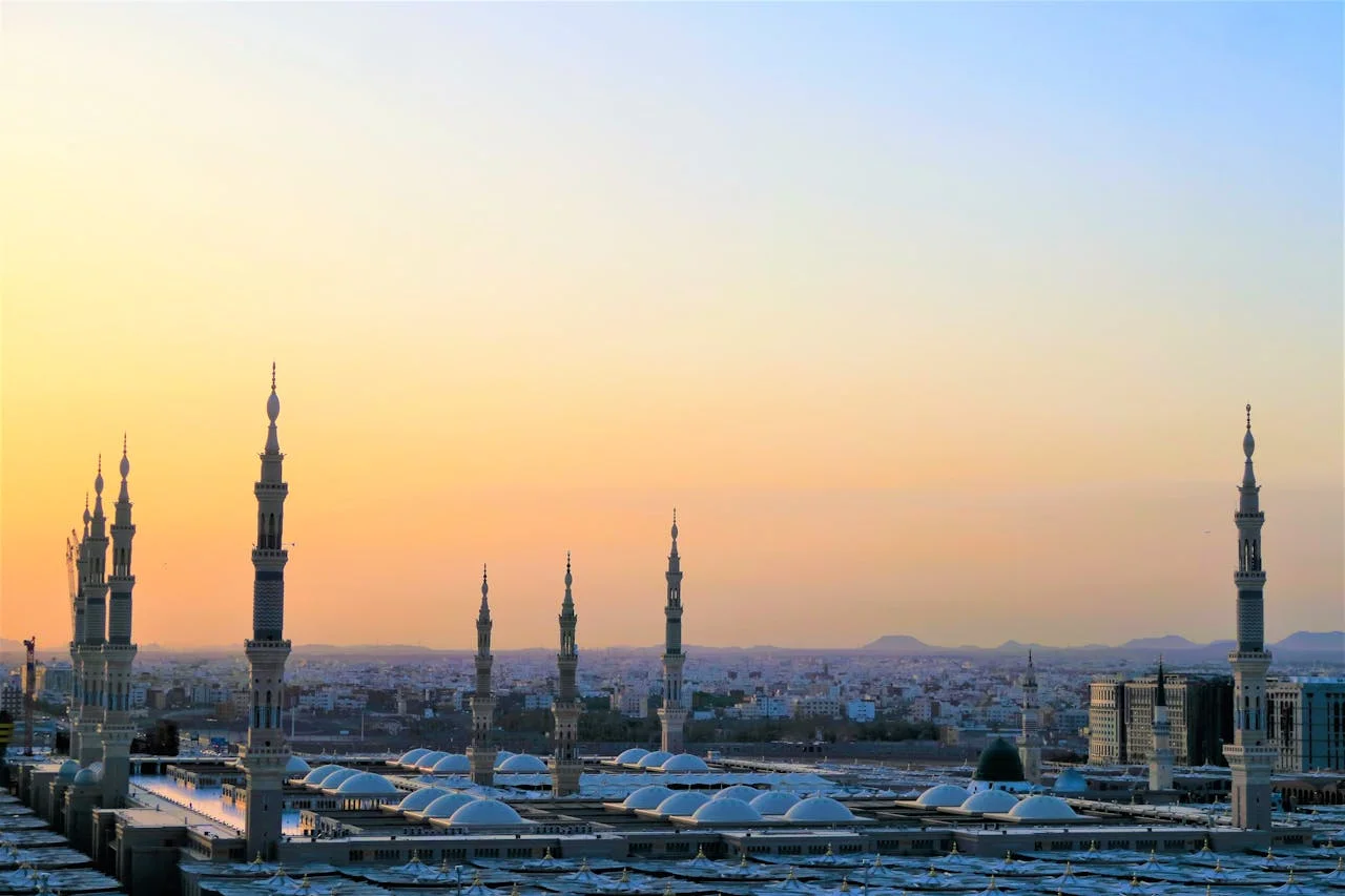 Saudi Arabia's modern skyline thriving with digital marketing strategies and global ambitions