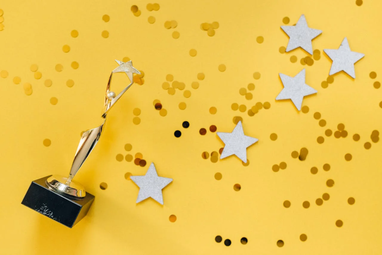 Gavel and award signifying success in industry award submissions