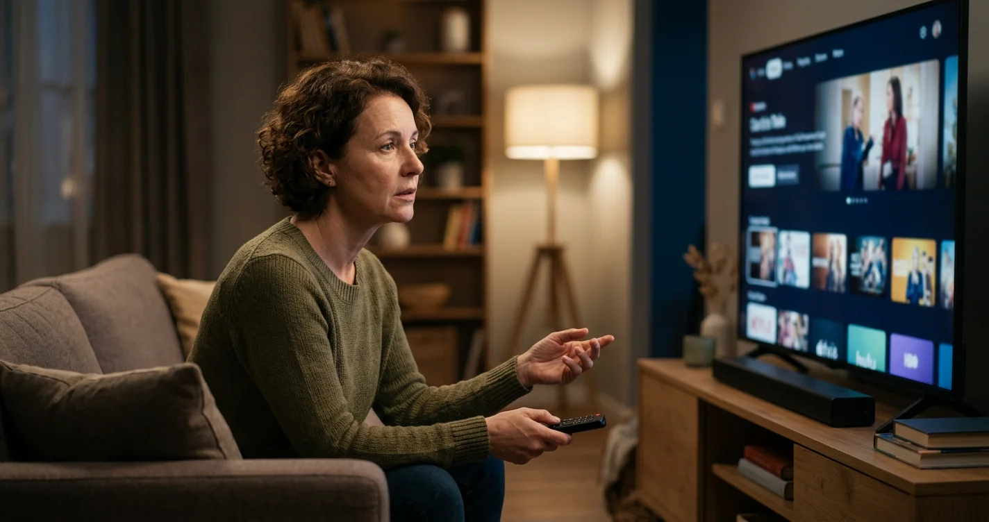 Hand holding a remote, highlighting Hulu's strategic price drop to compete
