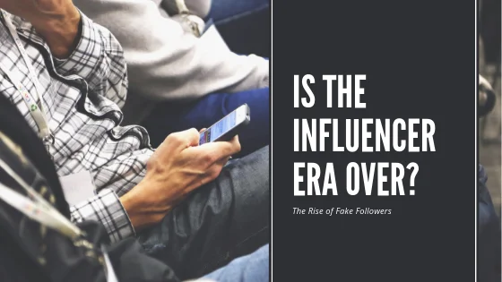 Fake influencers with their audience represented by a graph of declining engagement