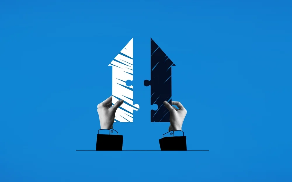 People in a virtual meeting discussing a brand transformation strategy during M&A