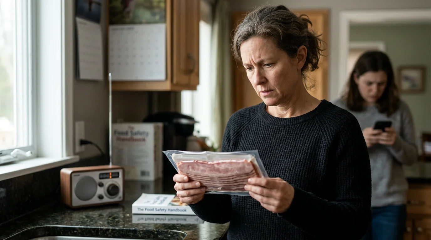 A package of Oscar Mayer Turkey Bacon on a white cutting board, illustrating the recall