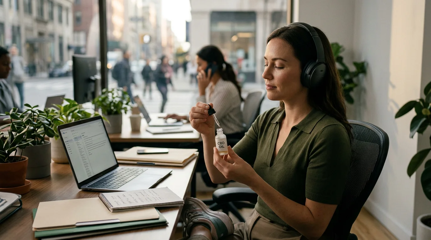 A person stressed at a laptop with tips for managing PR work anxiety