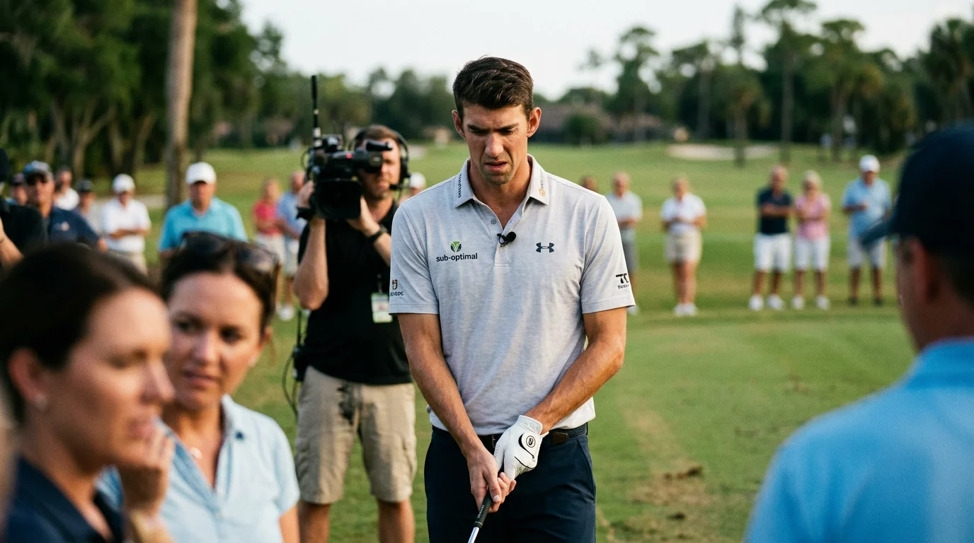 Michael Phelps, in a golf swing, embarking on a reality TV venture