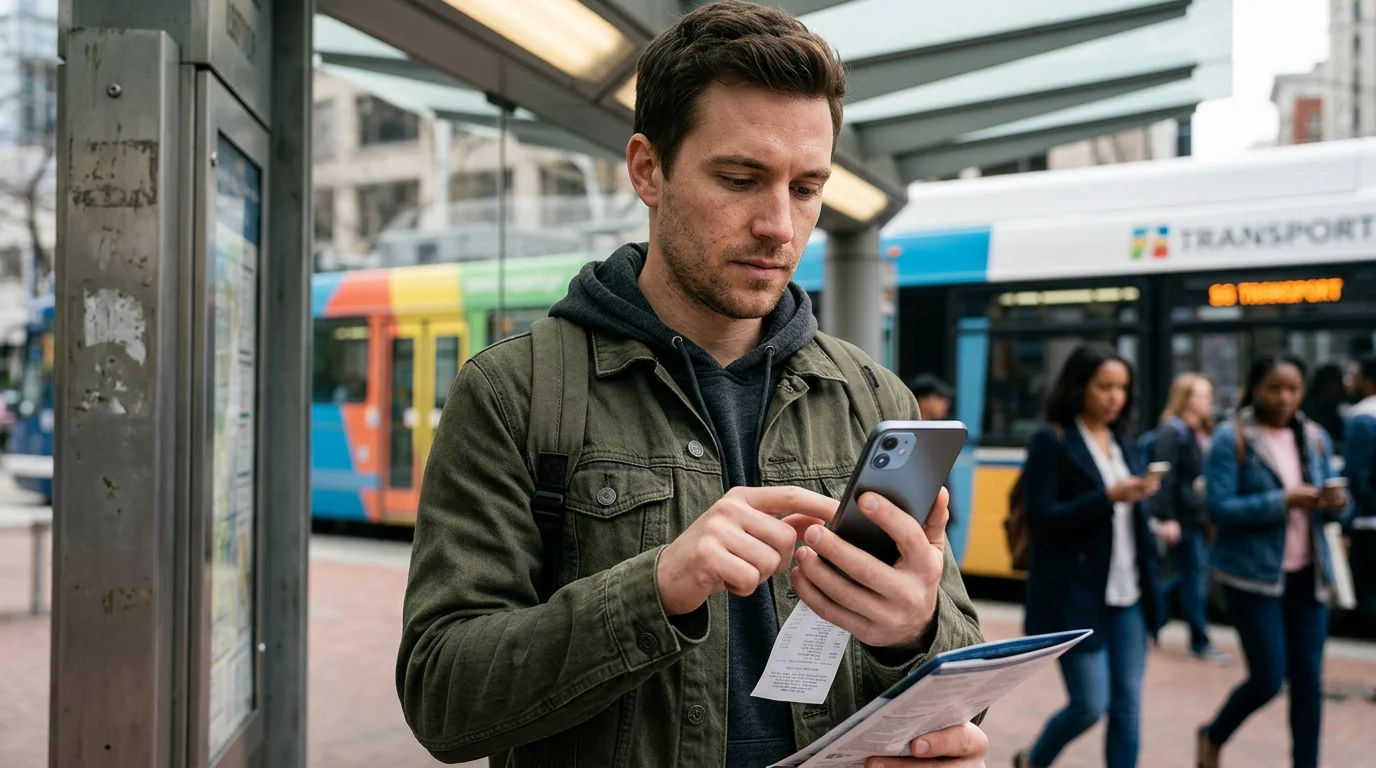 Hand holding a smartphone against a digital background, illustrating mobile device marketing changes