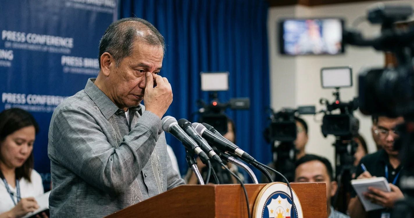 President Duterte and Uncle Sam with troubled expressions, highlighting Philippine foreign policy changes