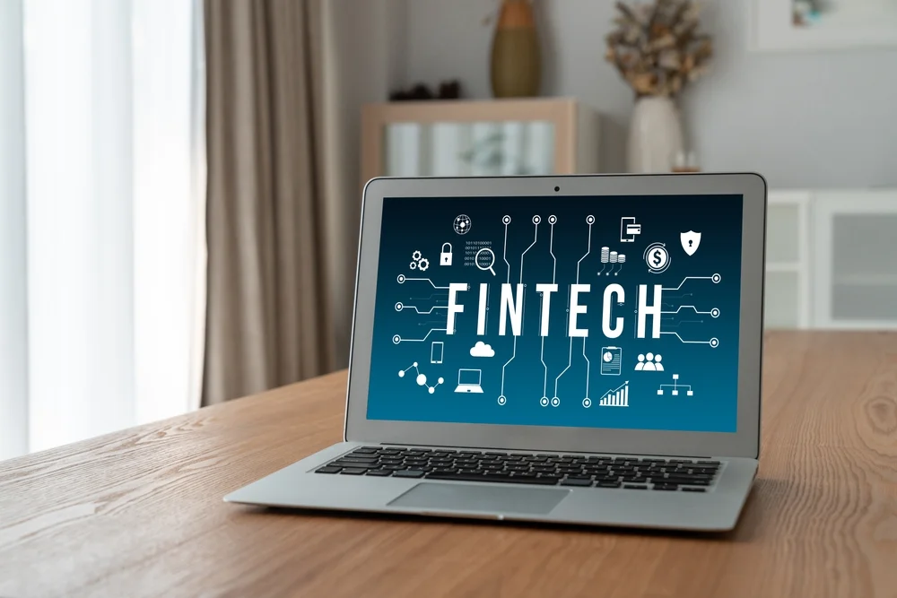A secure digital interface with lock icon, representing trust in tech and finance