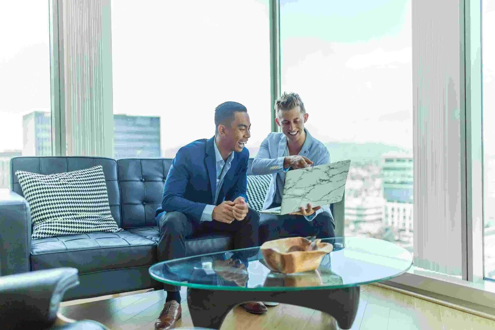 People shaking hands showing positive investor relations and strategic communication