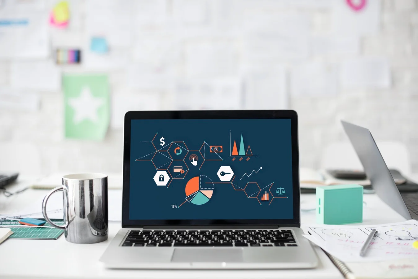 Small business owner making a checklist before launching a public relations campaign