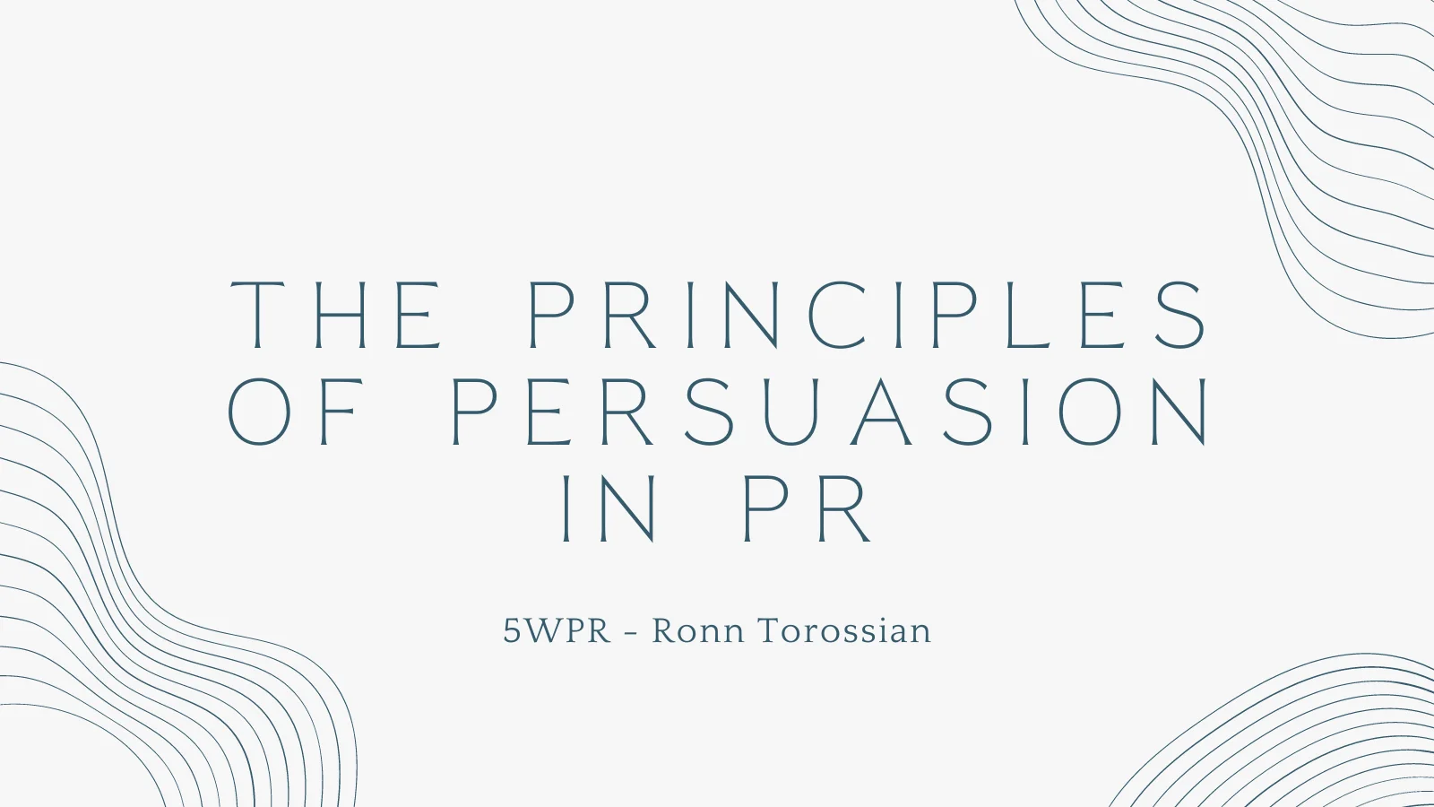 A megaphone projecting words "PR" and "Persuasion" with vibrant colors
