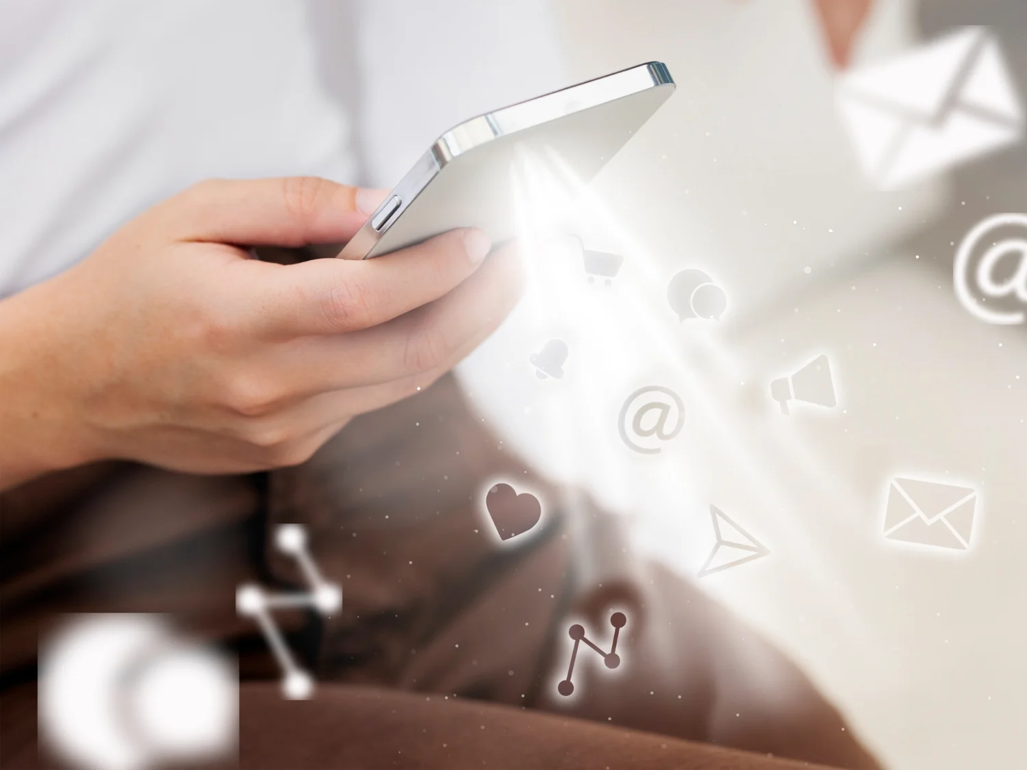 Hands reaching through a digital sphere, symbolizing growth and connection for modern brands