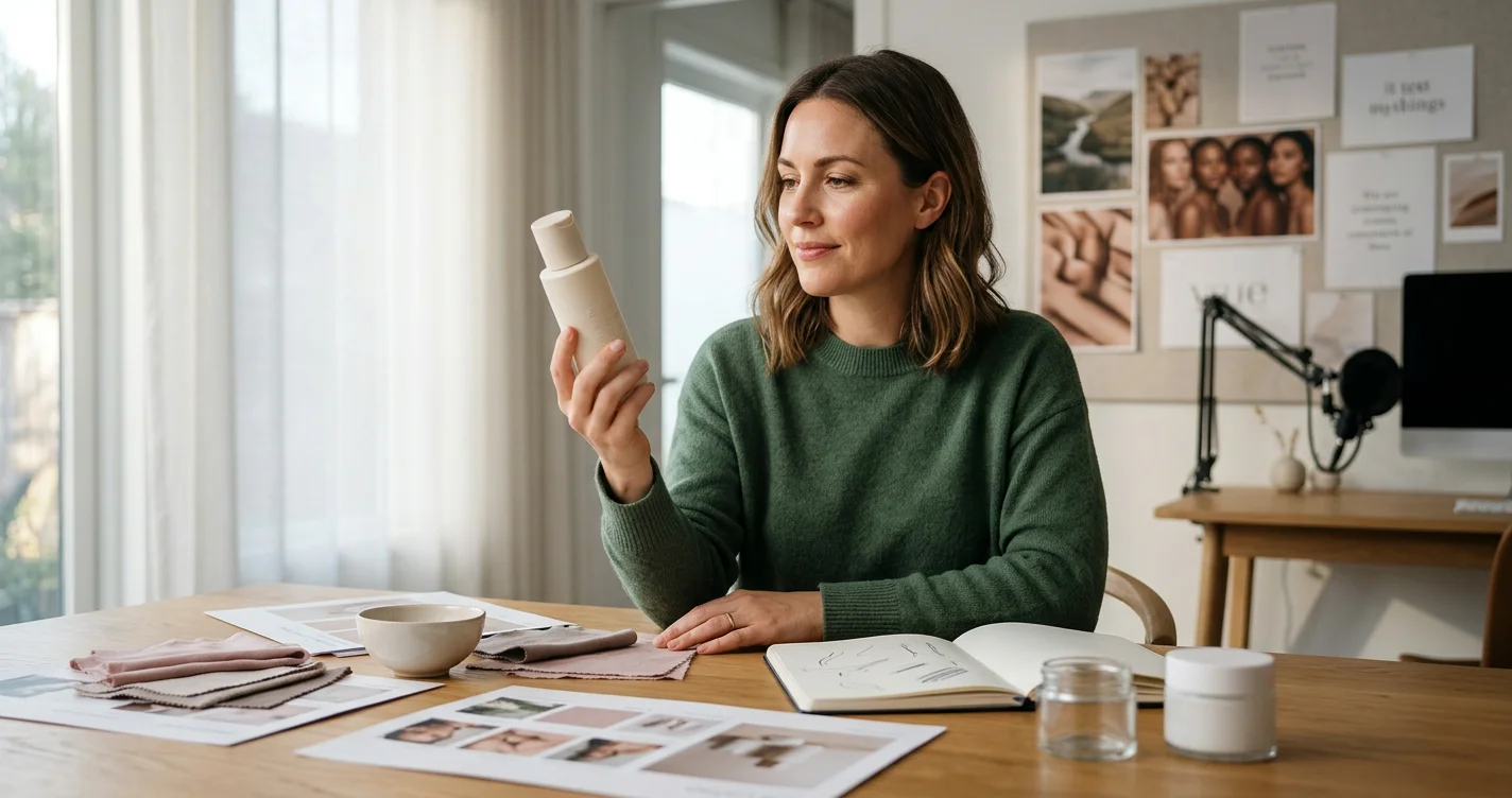 Emily Weiss, founder of Glossier, discussing her beauty brand and the importance of branding