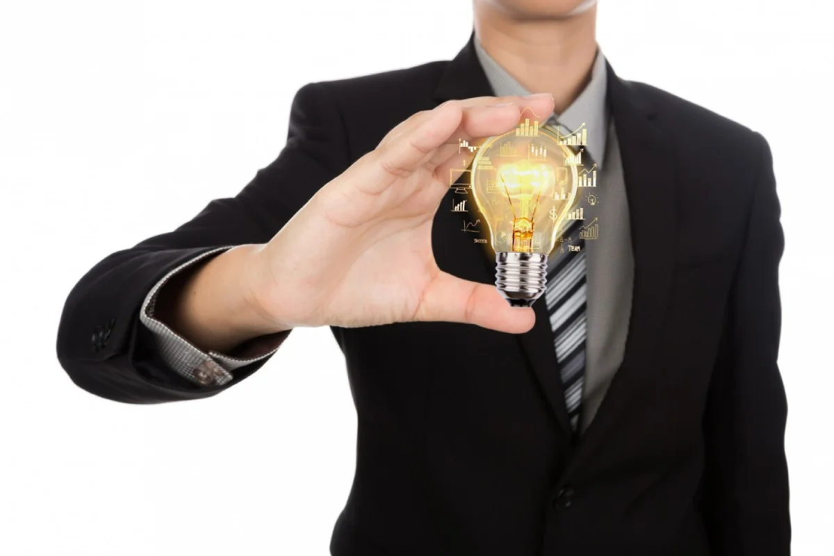 Thought leader speaking at a conference, engaging the audience with insightful ideas