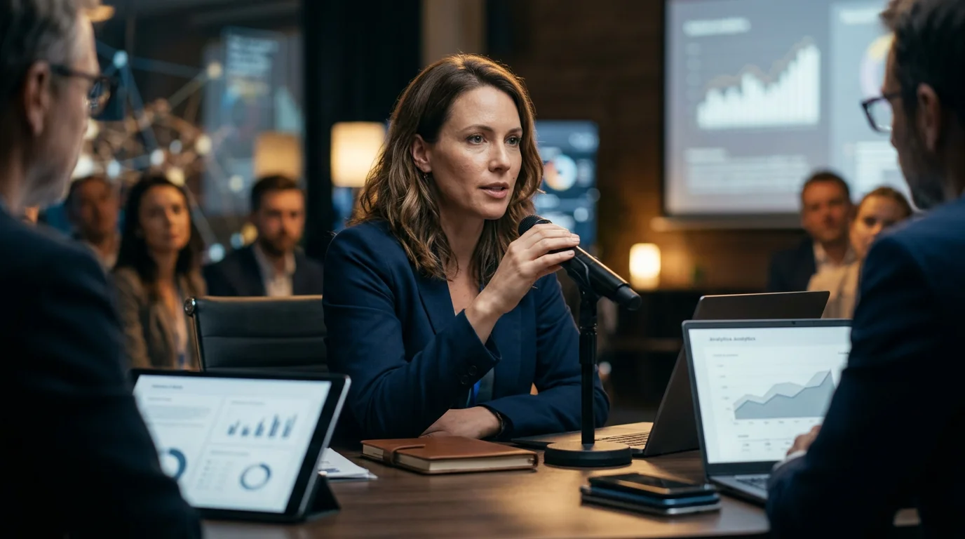 A journalist types on a laptop, showing how PR adapts to the digital age