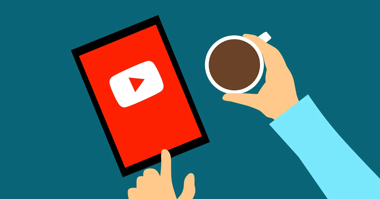 Screenshot of YouTube's homepage with prominent video thumbnails and search bar
