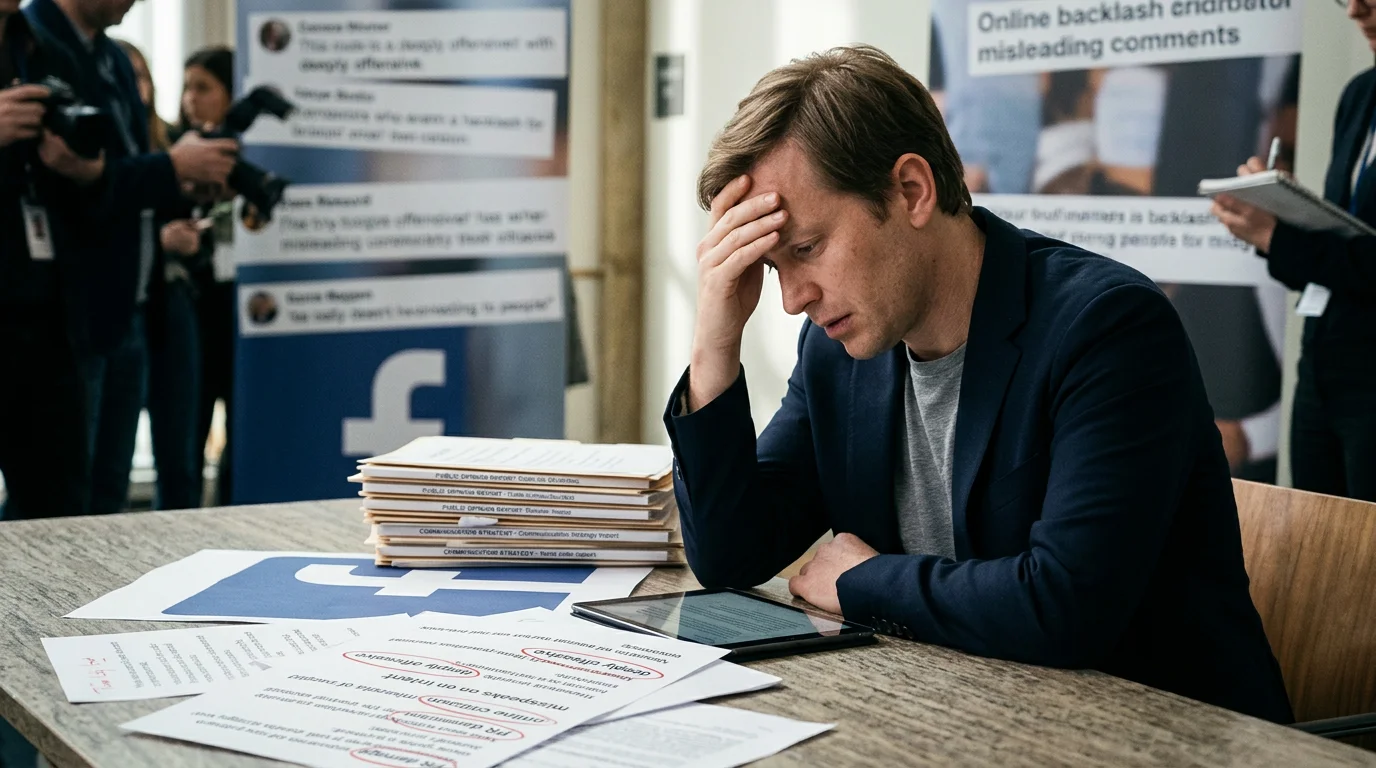 Mark Zuckerberg's face in a vow to clean up social media platforms