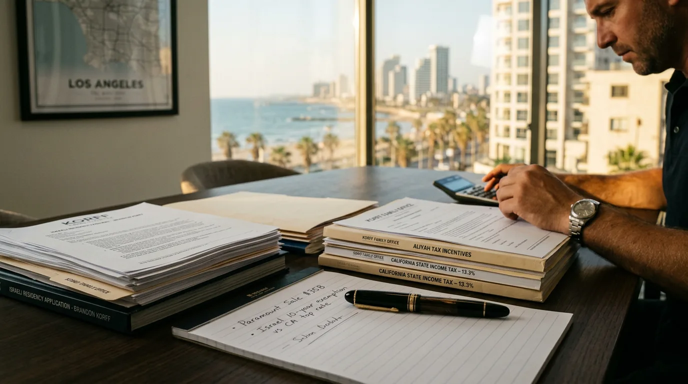 Brandon Korff's Israel Move Tests the Aliyah Tax Pitch