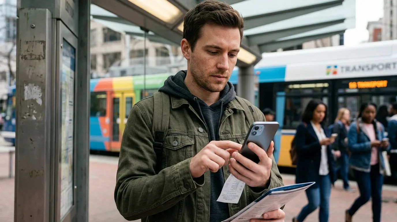 Hand holding a smartphone against a digital background, illustrating mobile device marketing changes