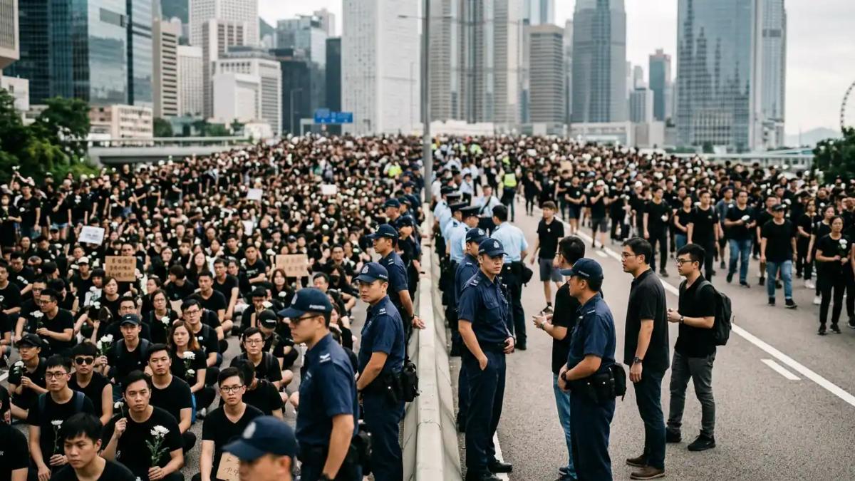 Hong Kong police in riot gear, protesters' anger over disproportionate force