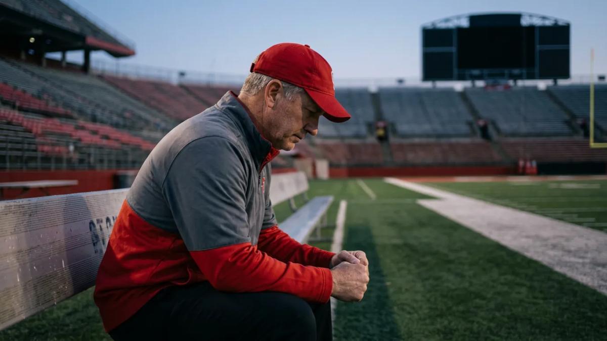 Urban Meyer, an intense coach, paces the sideline as his team plays a hard-fought game