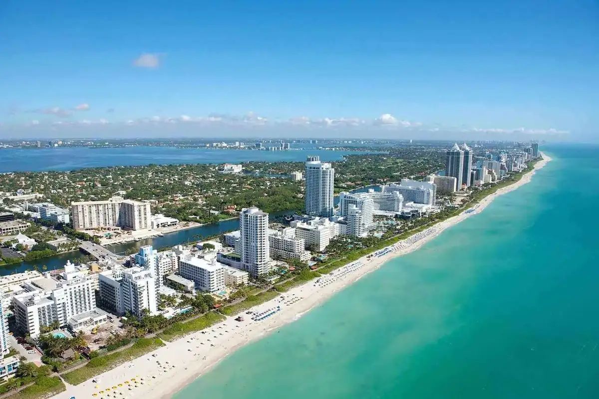 Miami skyline at sunset, reflecting the city's vibrant business growth