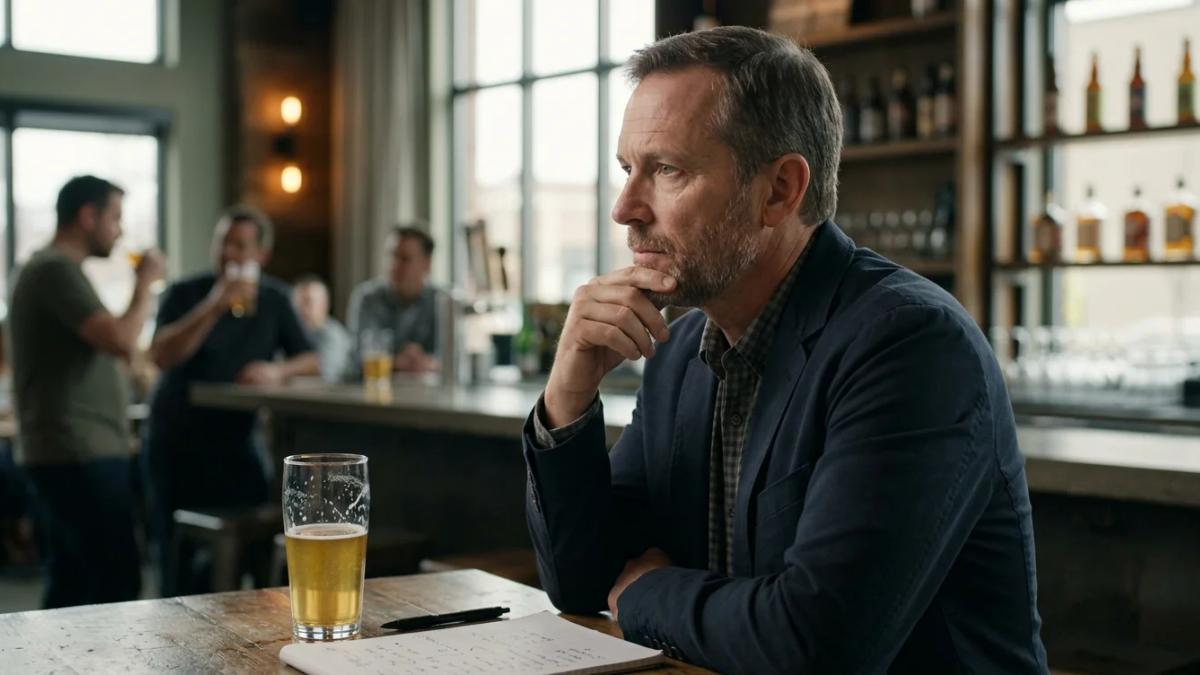 Hand holding a glass of light beer, representing the brewing industry's PR challenges