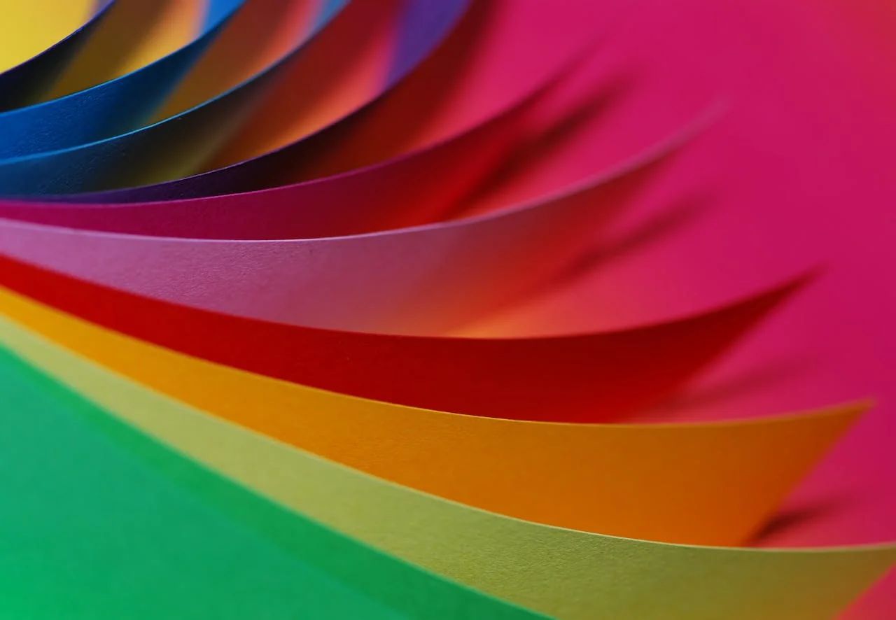 Vibrant color palettes in branded packaging and logos, illustrating emotional connections