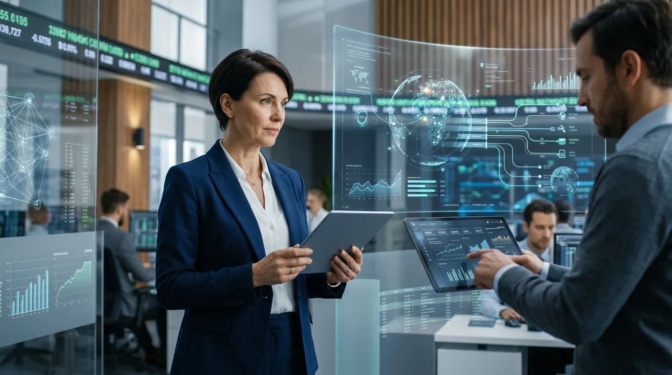 A swirling digital vortex symbolizing the challenges and opportunities of digital transformation