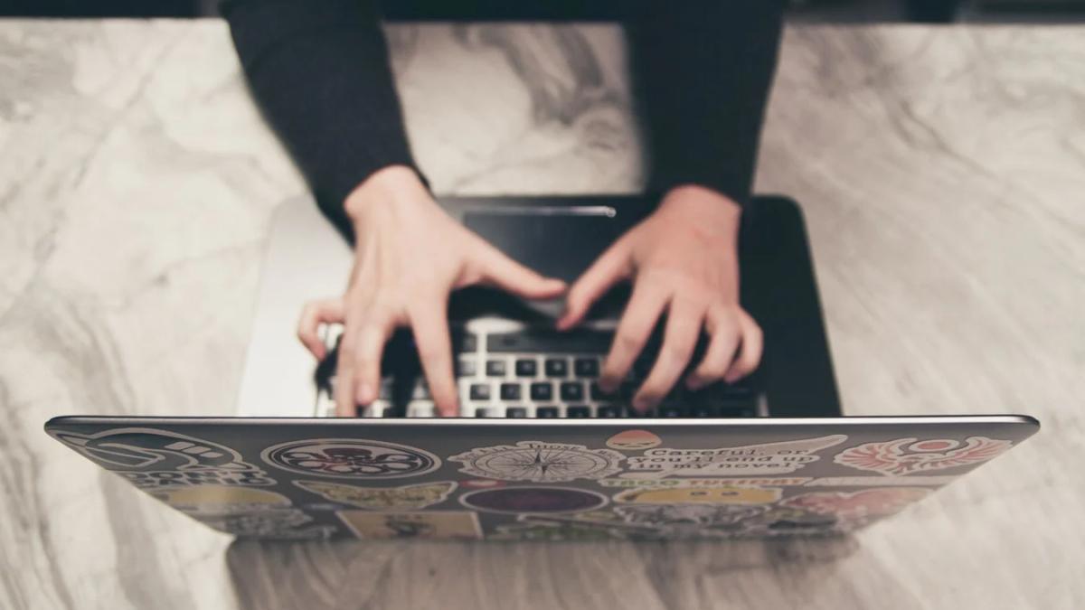 Illustration of diverse people interacting with email on various devices through time