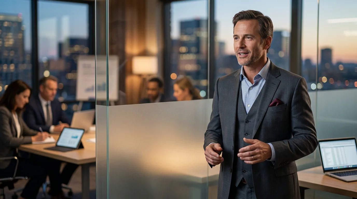 A CEO urging entrepreneurs to take calculated risks for business growth