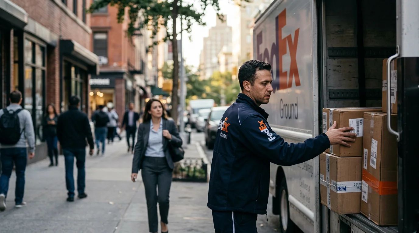 FedEx logo and a court gavel, symbolizing their contentious legal battle and its PR implications