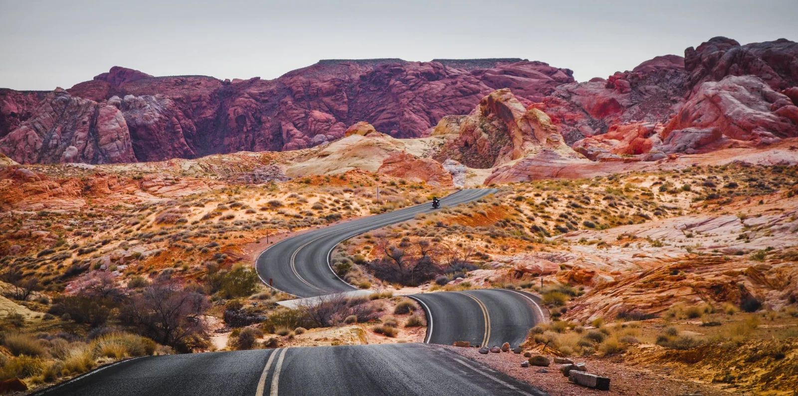 A winding, bumpy, and unpredictable road stretching into the distant horizon