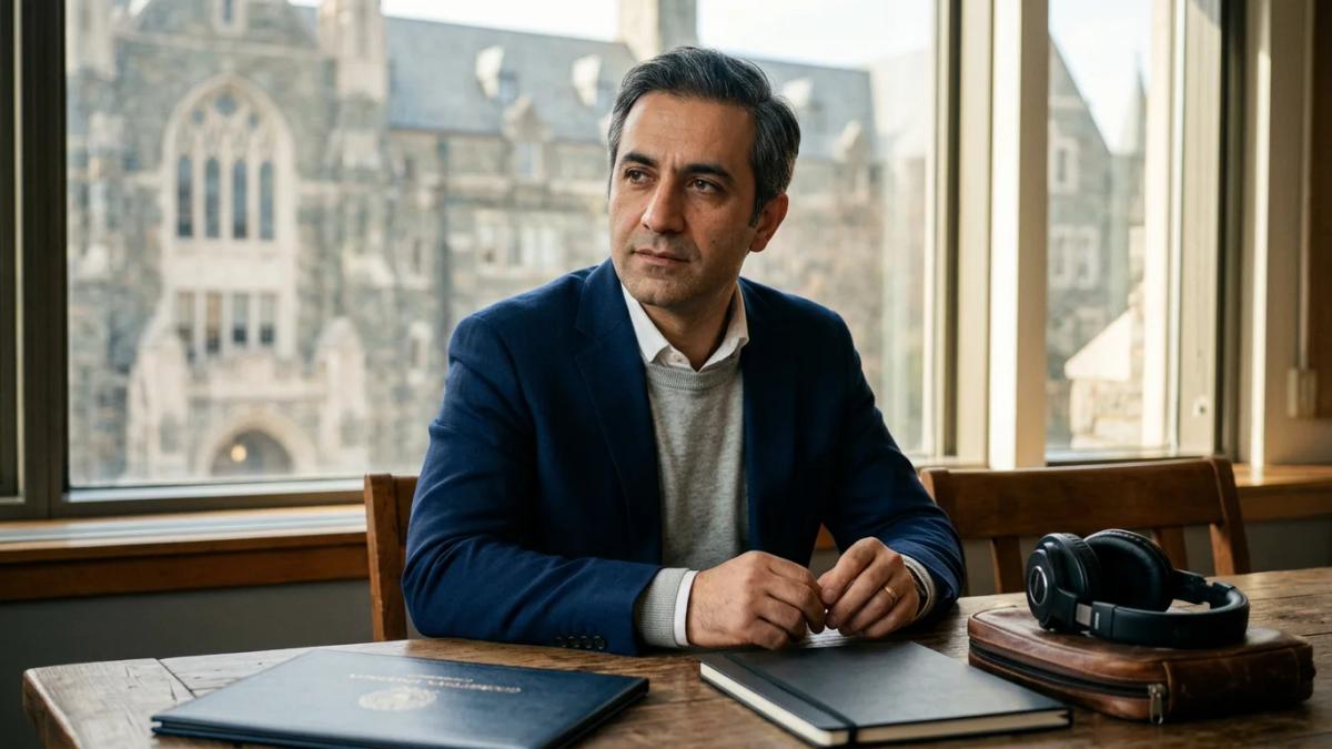 Hamed Wardak, looking thoughtfully at the camera, exemplifies resilience and adaptability