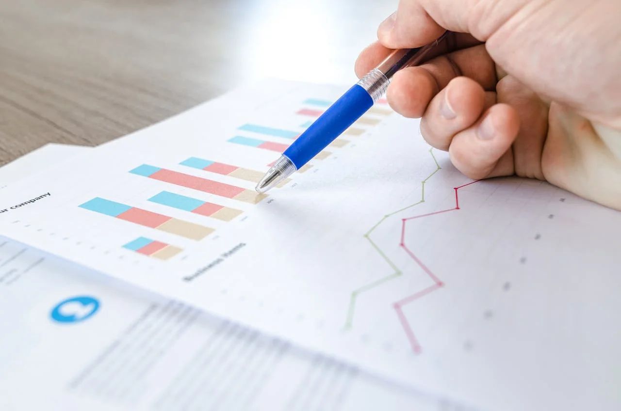 Infographic showing brand metrics like awareness, perception, and loyalty driving growth