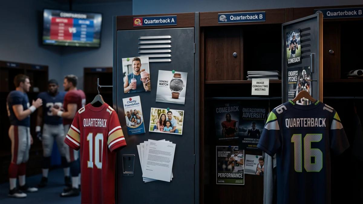 Two quarterbacks, Jameis Winston and Marcus Mariota, face off for marketability and sponsorships