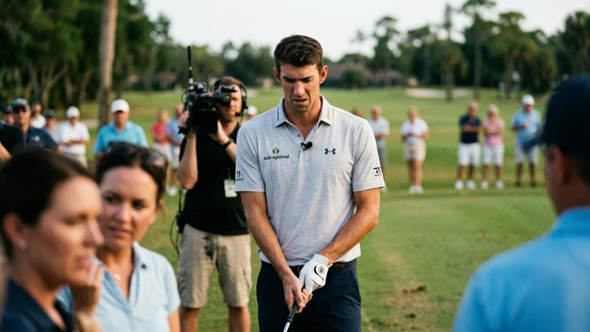 Michael Phelps, in a golf swing, embarking on a reality TV venture