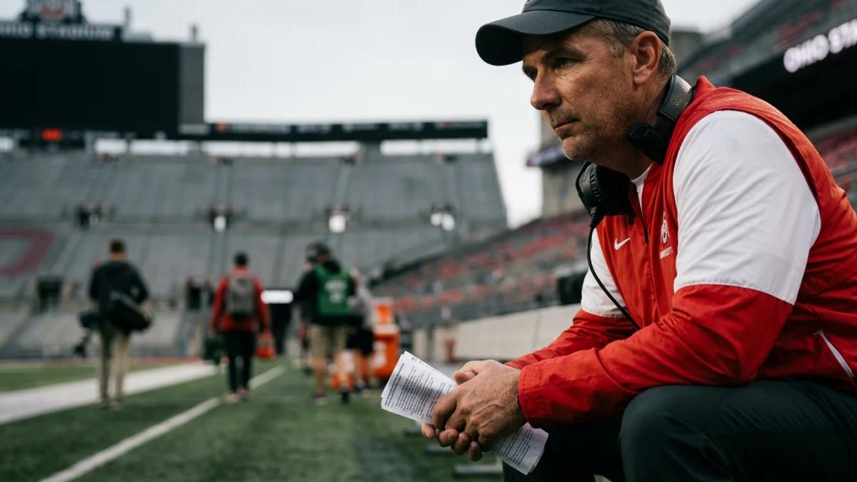 Urban Meyer, Ohio State's head coach, watches intently on the sidelines during a game