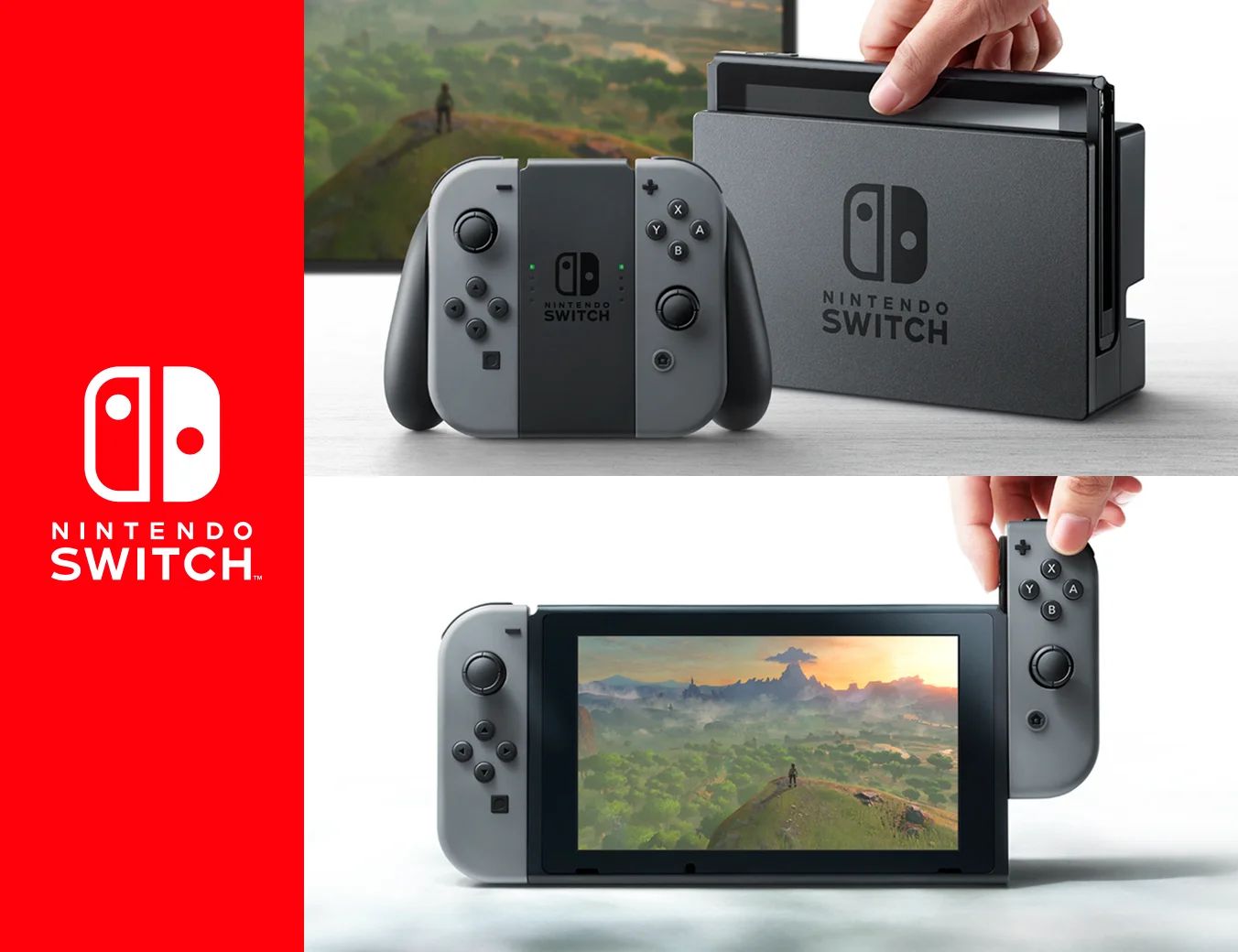 Joy-Con controllers and a Switch console, representing Nintendo's innovative gaming experiences