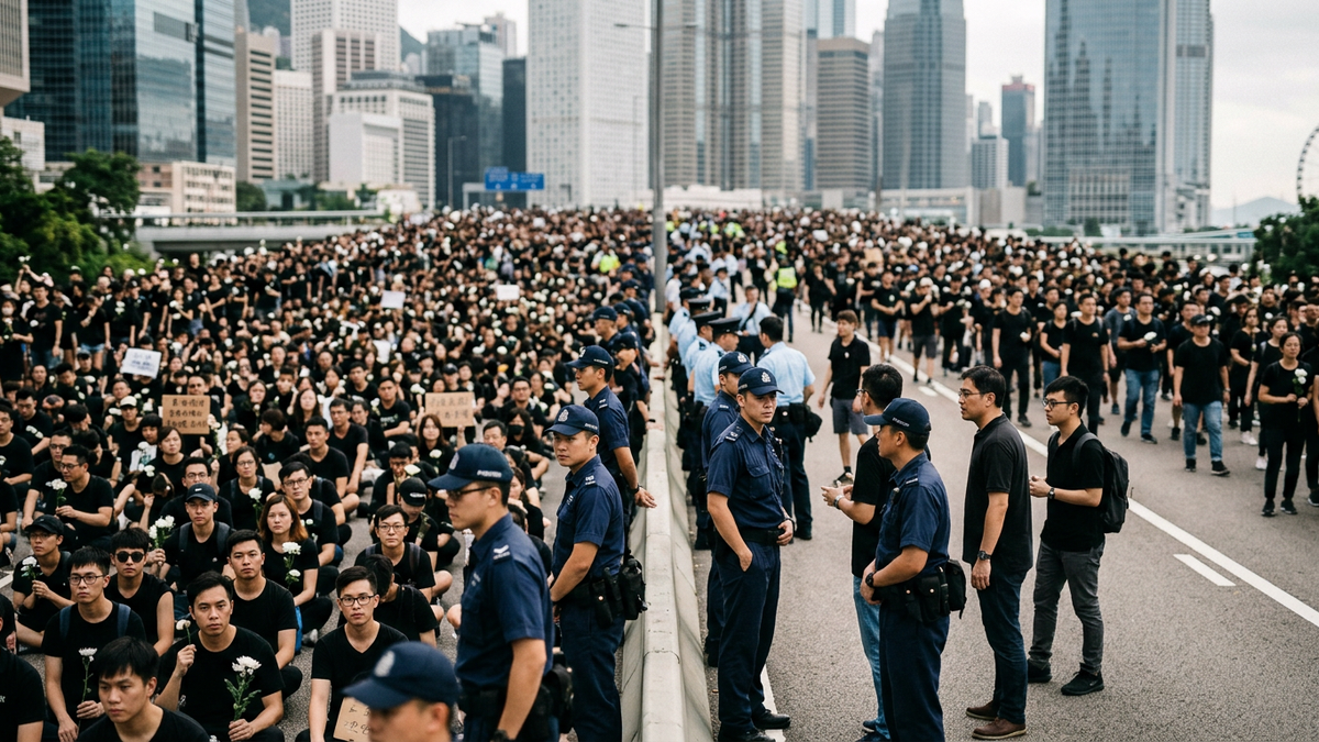 Hong Kong police in riot gear, protesters' anger over disproportionate force