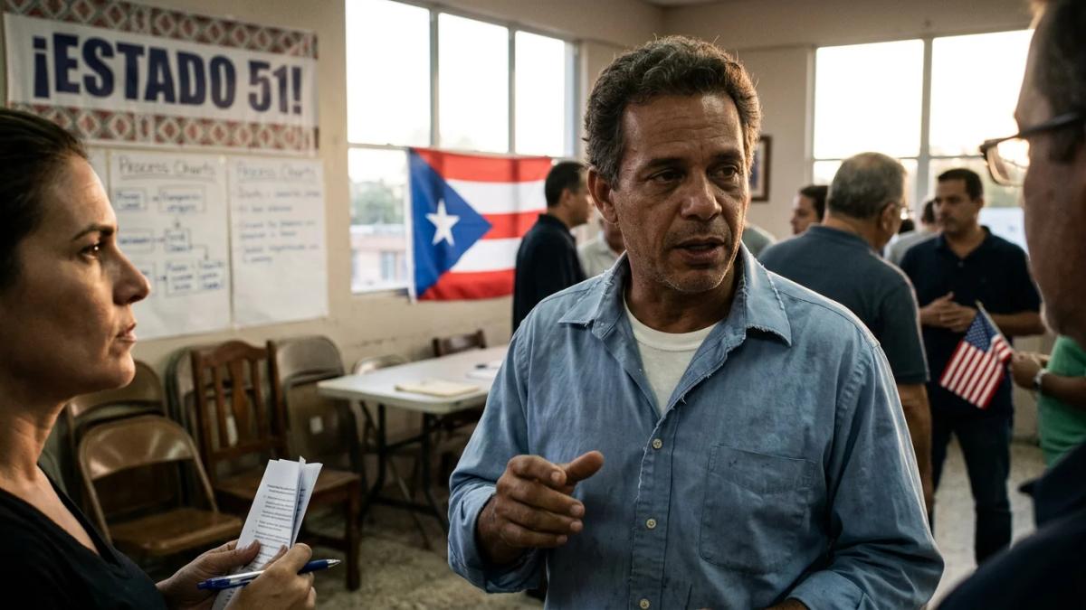 Puerto Rican and American flags symbolizing the island's ongoing efforts to achieve statehood